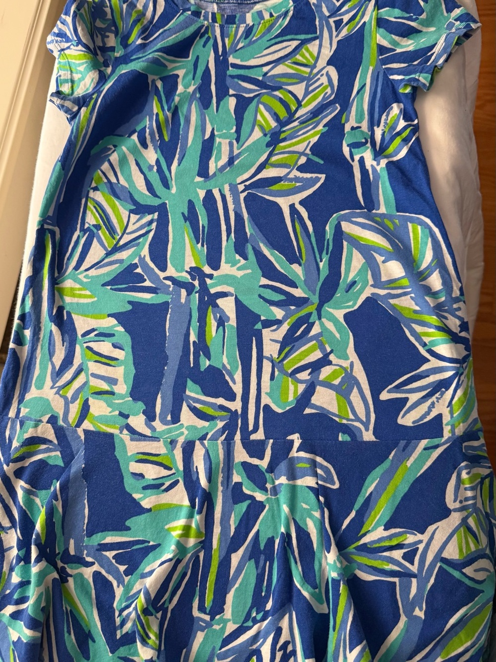 Lilly Pulitzer Blue and Green Tropical Print Top